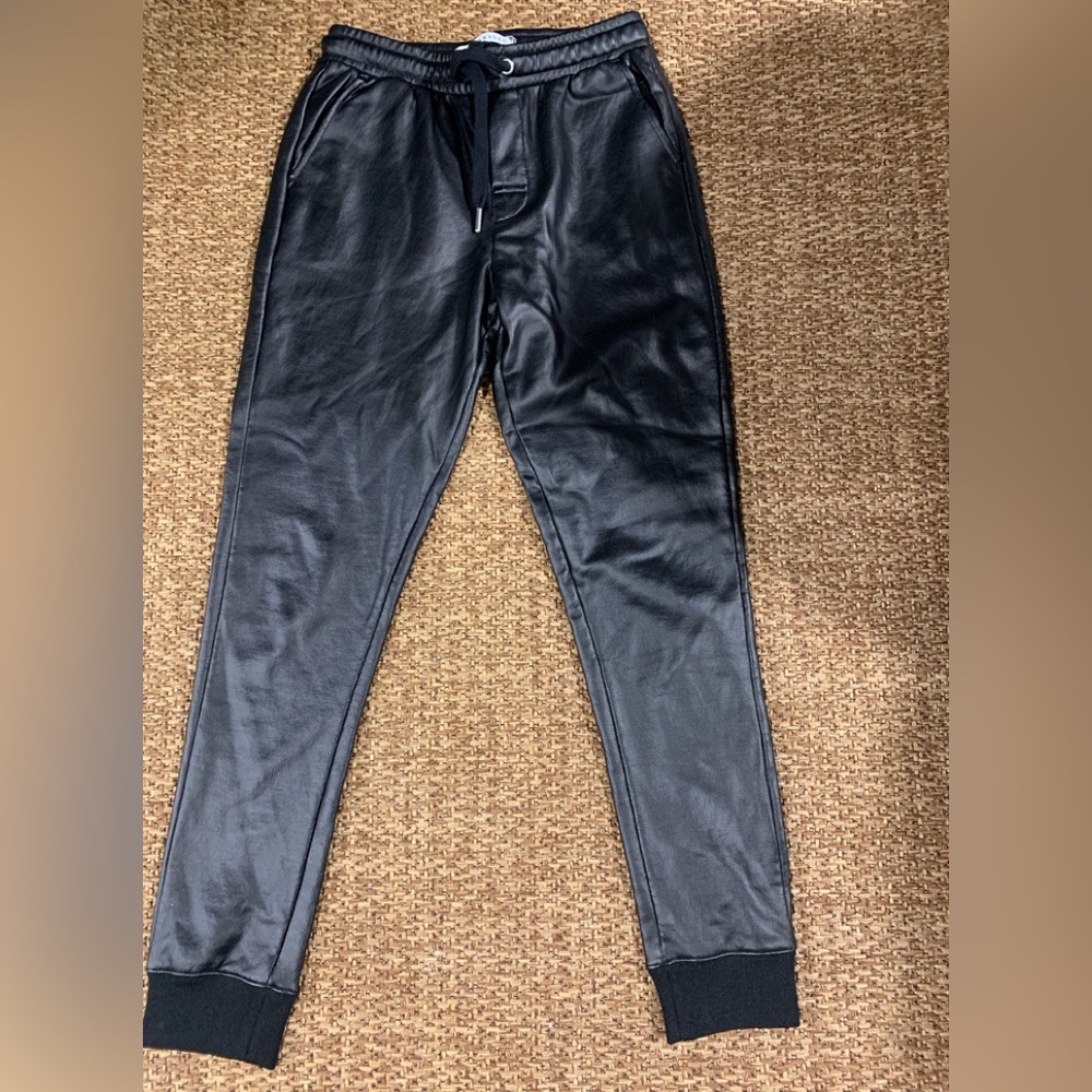 Soft faux leather pants